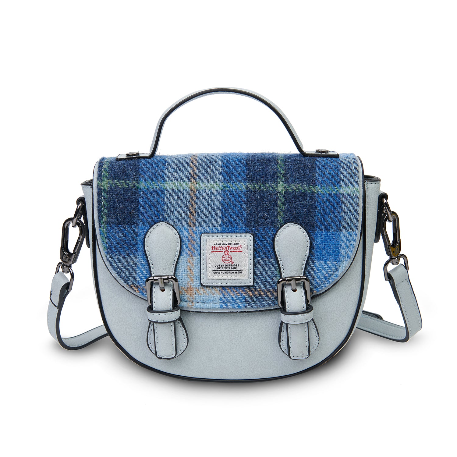 The Mini Cobble Satchel - Blue Tartan