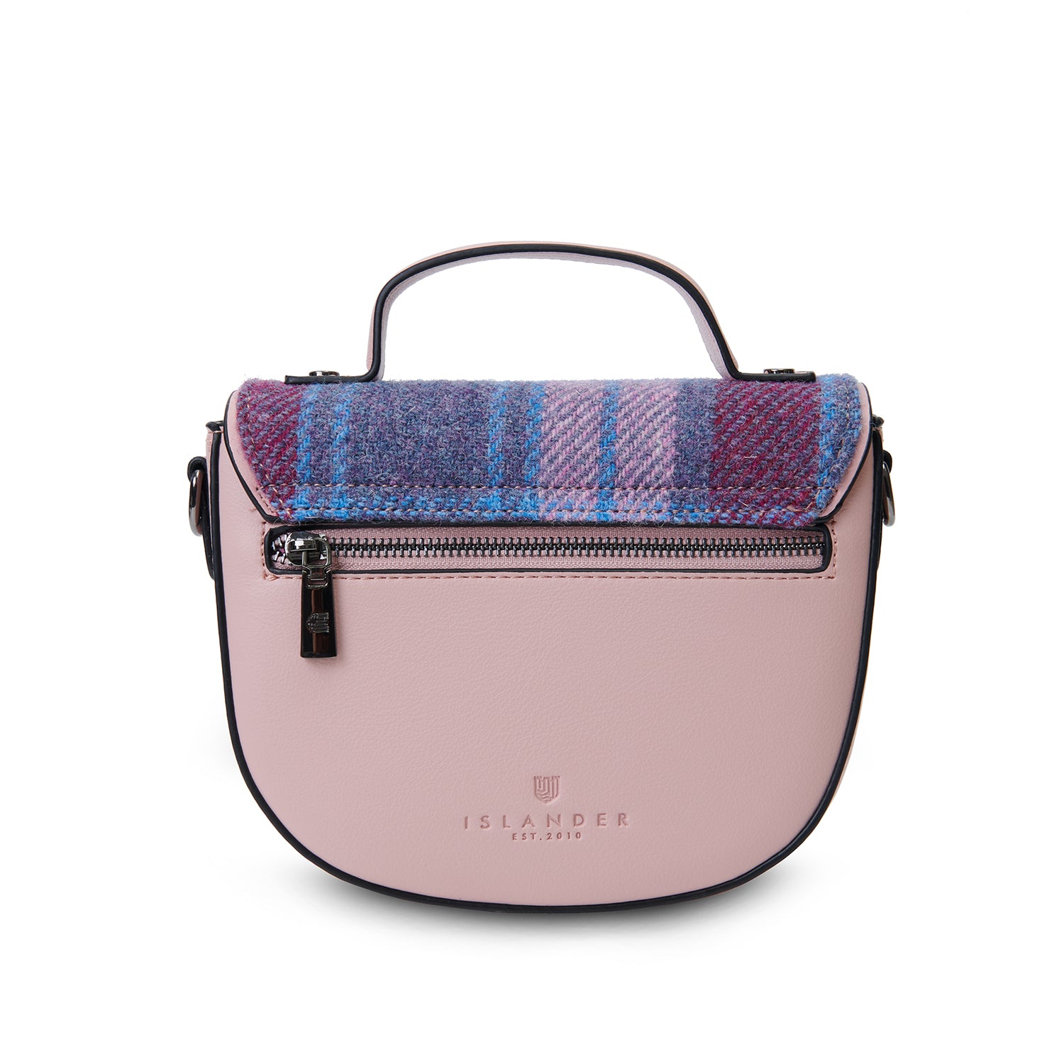 The Mini Cobble Satchel - Pink&Blue Tartan