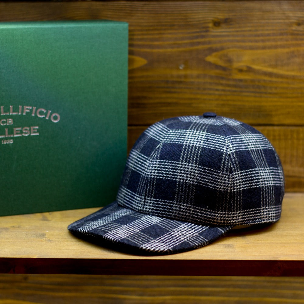 Baseball Cap - Check Blue&White