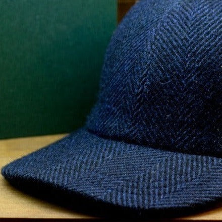 Berretto da baseball - Blu Navy a spina di pesce