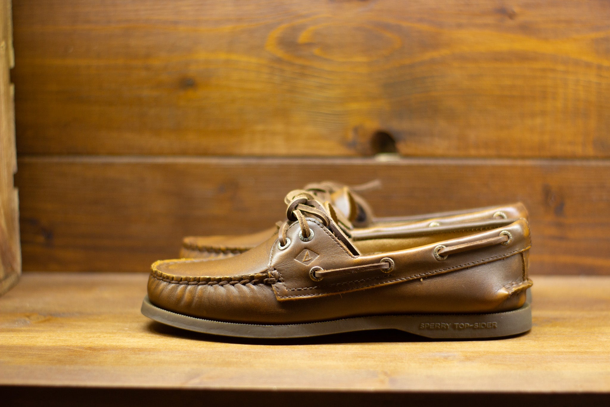 Sperry Boat Shoes AO 2 EYE - Brown Leather Distress