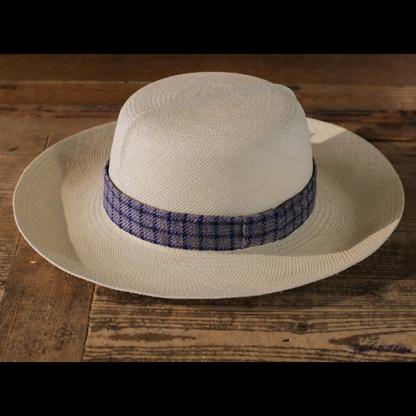 GENUINE SAFARI PANAMA - Yellow&Blue Microcheck