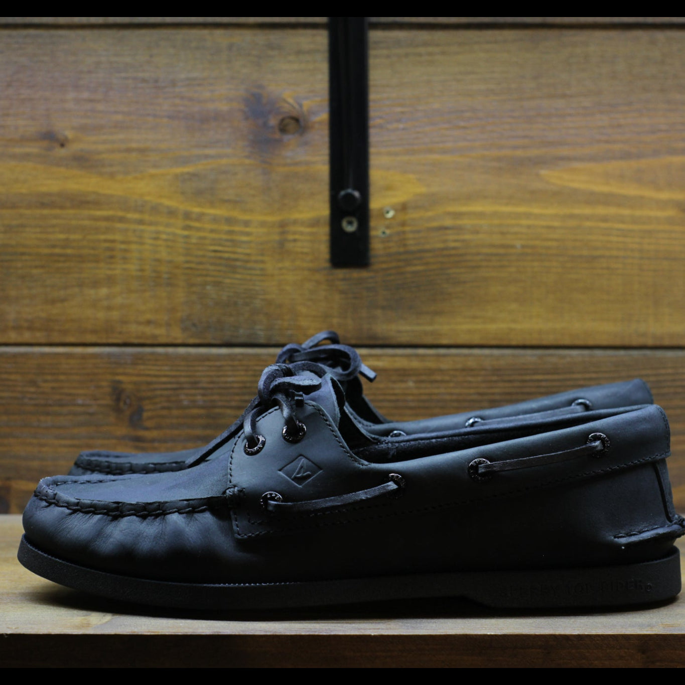 Sperry Boat Shoes AO 2 EYE - Black Leather Smooth