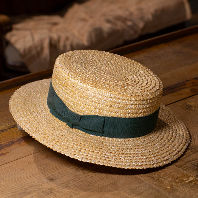 BOATER HAT - Stiff Green