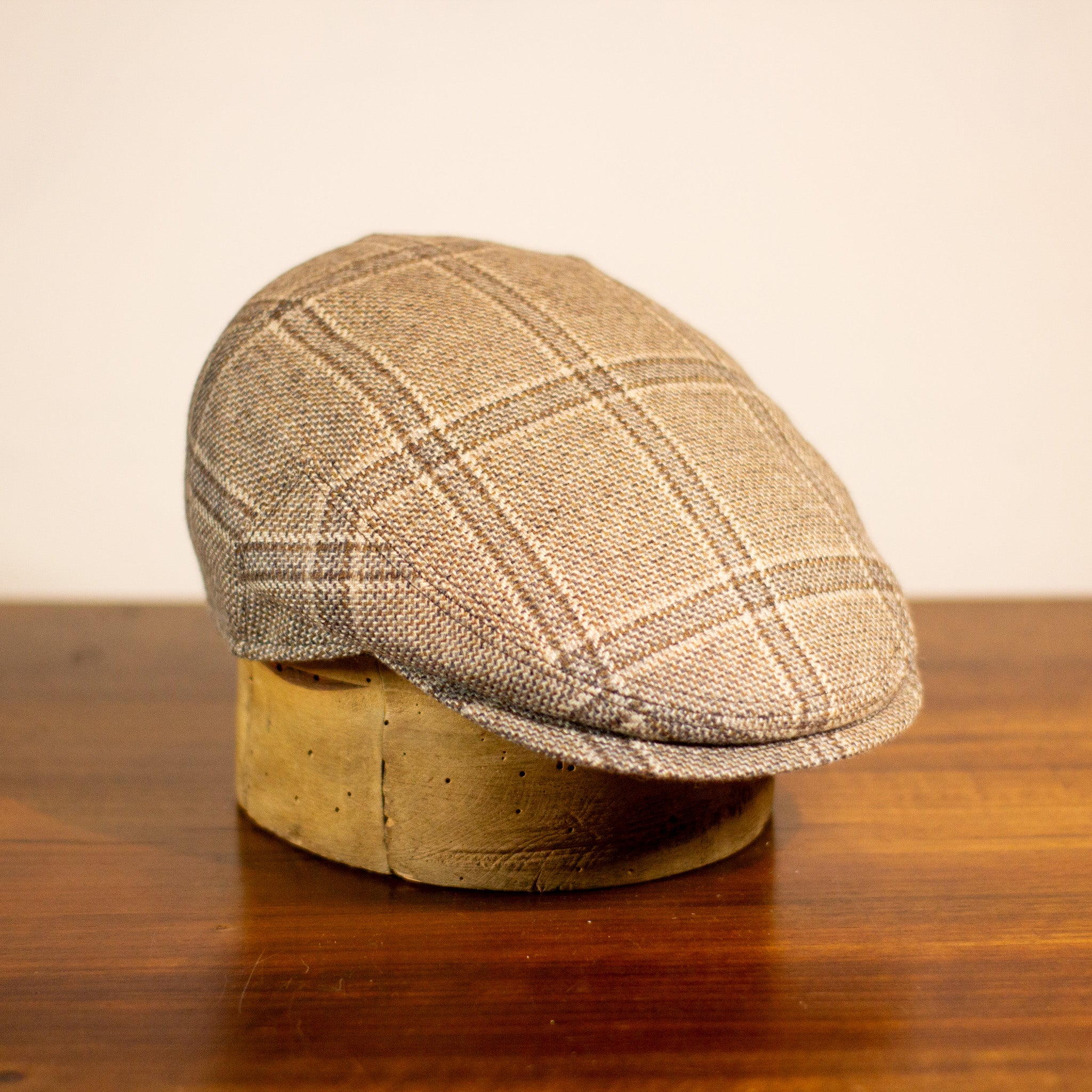 County Cap - Winter Check Beige VBC AW25