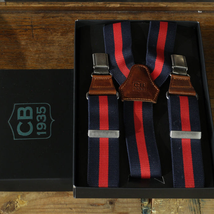 Striped Braces - Blue&Red