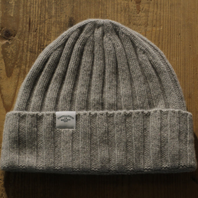 Cashmere Beanie - Light Grey
