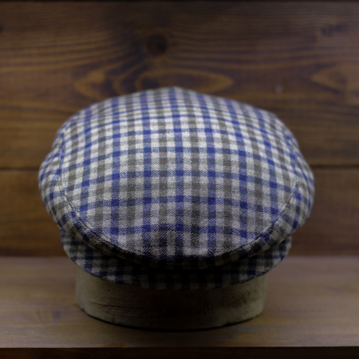 County Cap PR - Plaid blue & chestnut