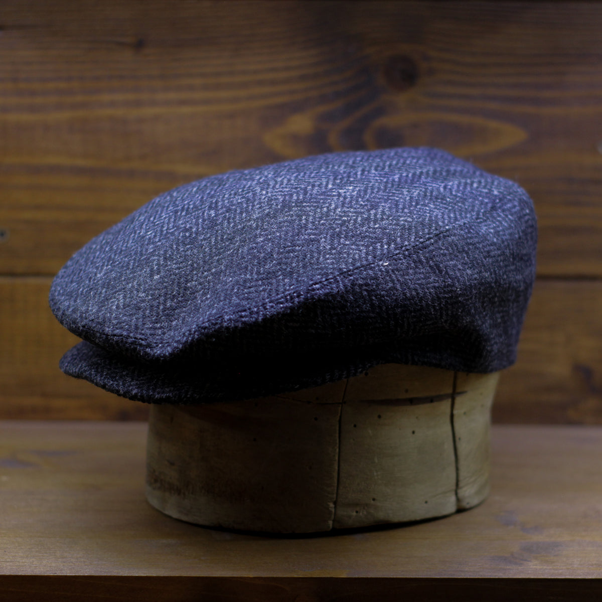 County Cap PR - Charcoal Herringbone