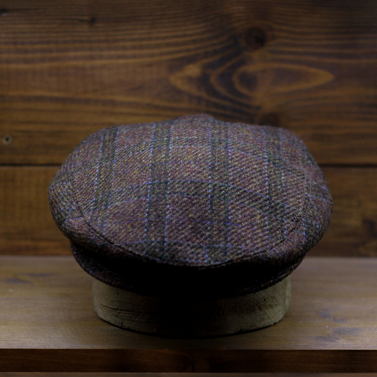 County Cap PR - Plaid rust and green