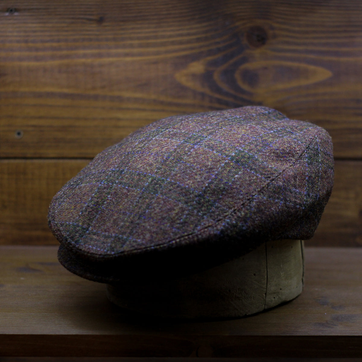 County Cap PR - Plaid rust and green
