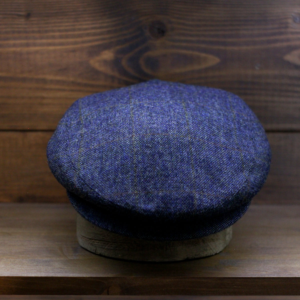 County Cap PR - Tweed overcheck blue&mustard