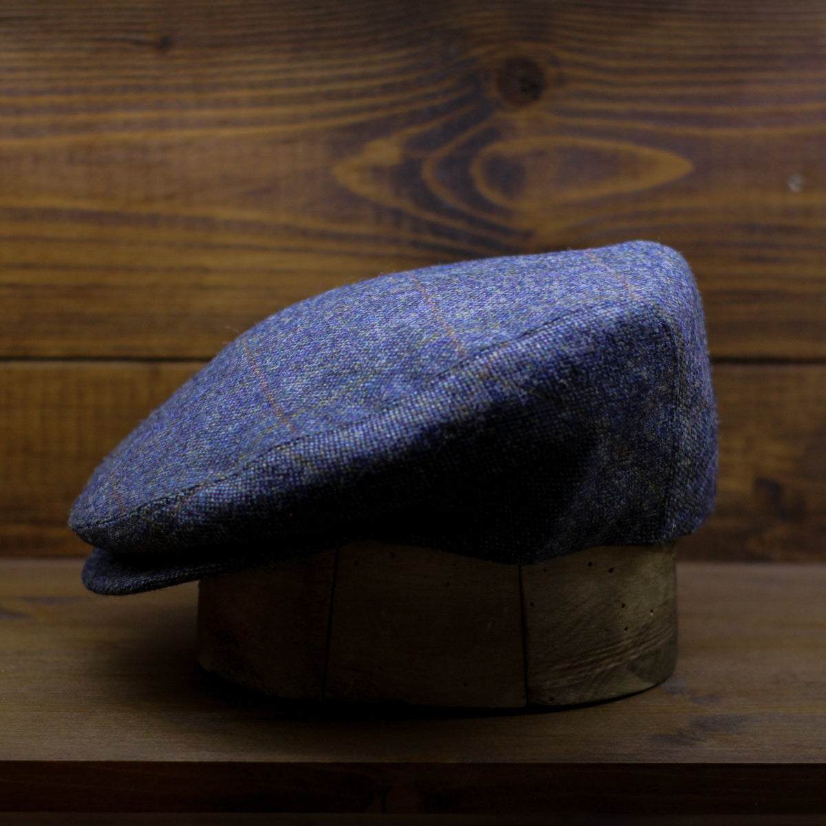 County Cap PR - Tweed overcheck blue&mustard