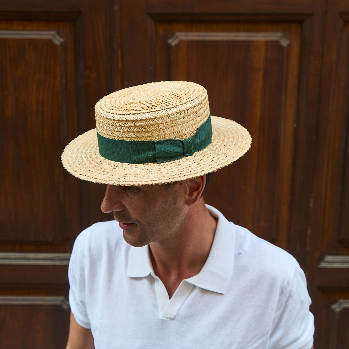 BOATER HAT - Stiff Black