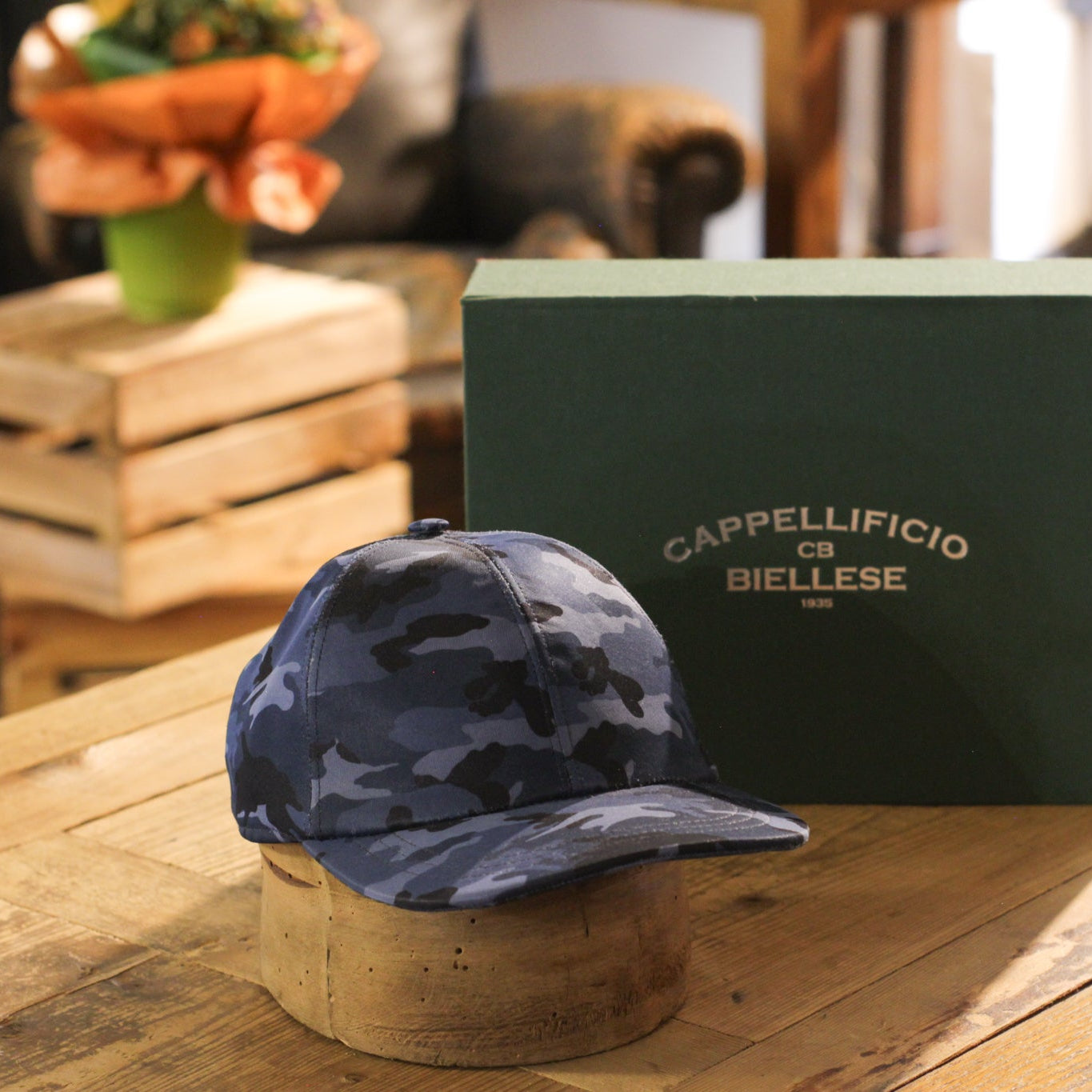 Baseball Cap - Blue Camouflage