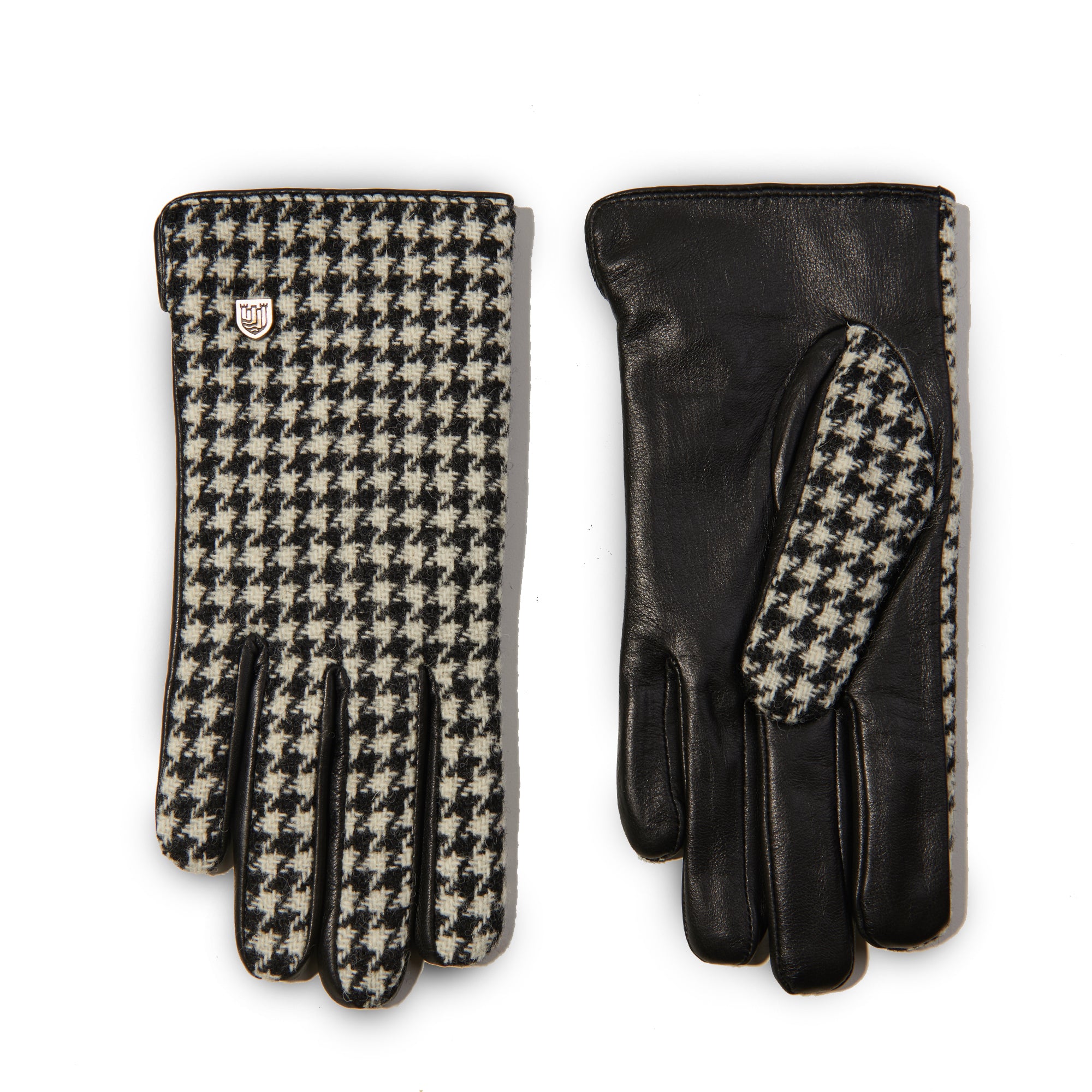 Ladies Harris Tweed® Gloves - Black&White Dogtooth