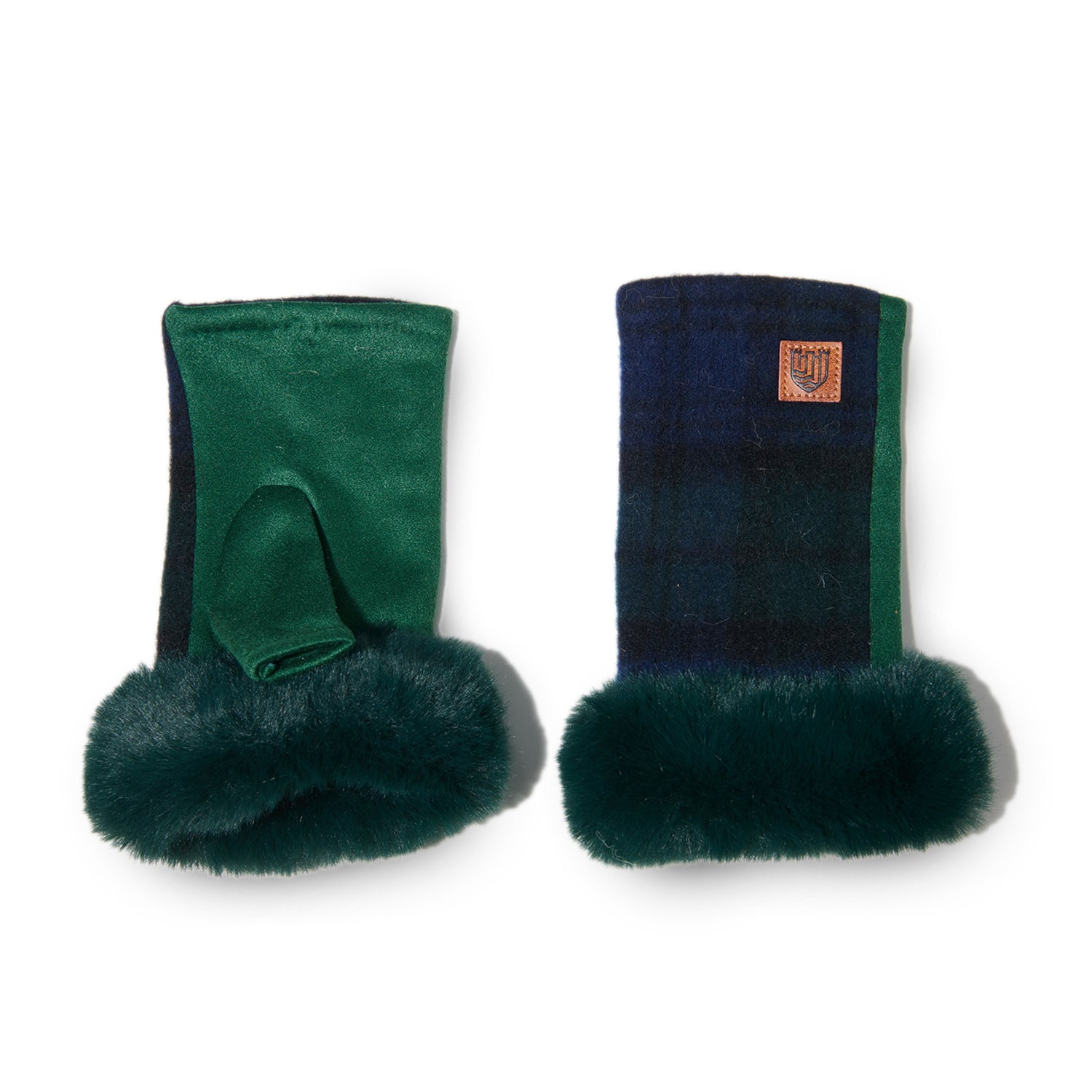 Ladies Lambswool Mittens - Black Watch Tartan