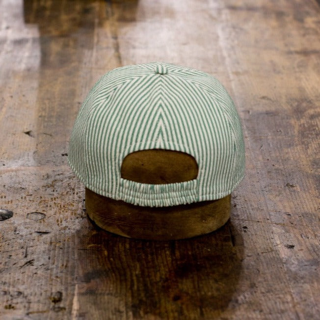 Berretto da baseball - Seersucker Verde&Bianco VBC