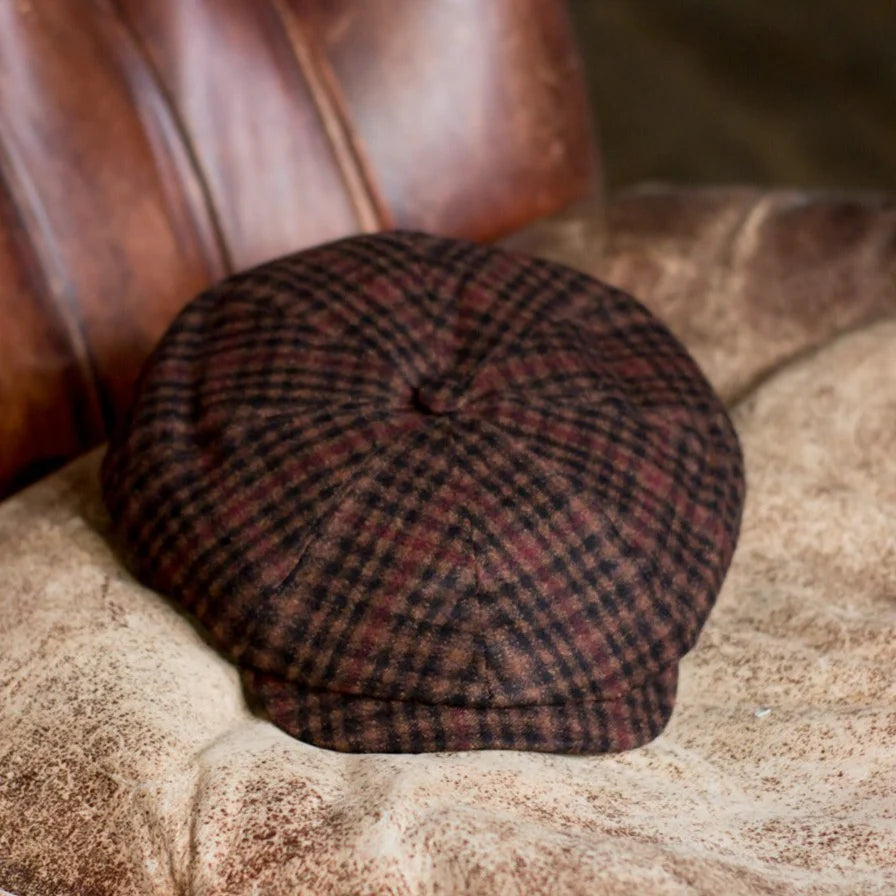 BAKER BOY - Brown Check Tallia Di Delfino