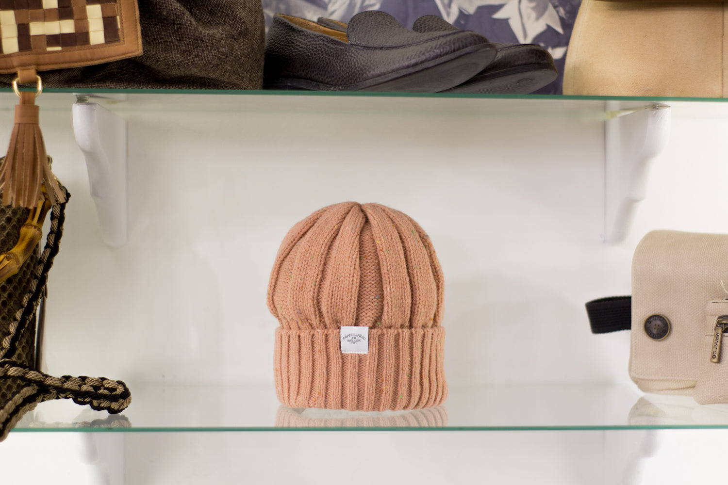 Wool Beanie - Salmon