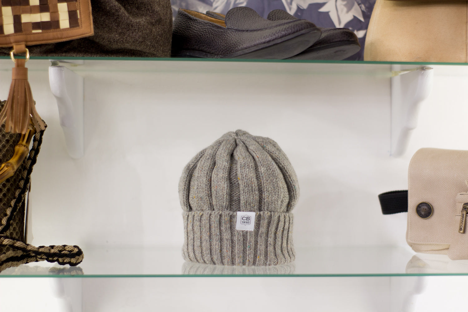 Wool Beani -Light Grey