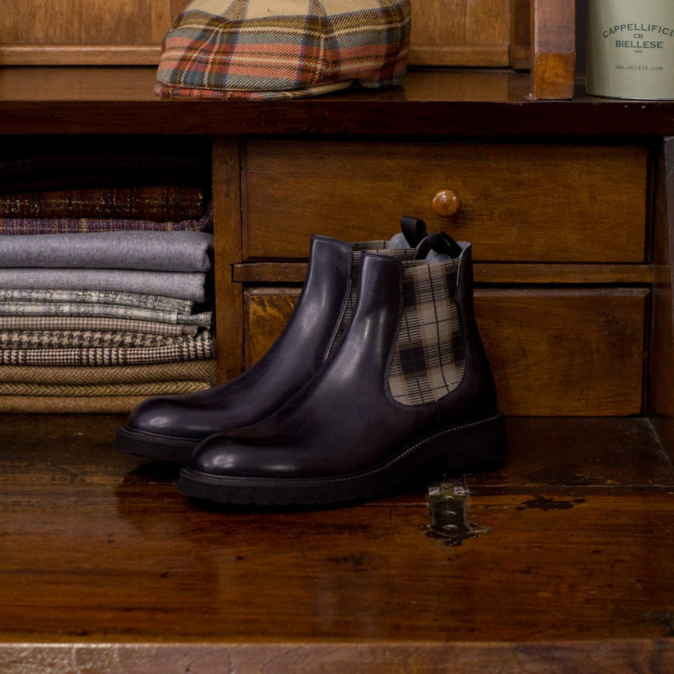 Beatles Boots - Grey Tartan