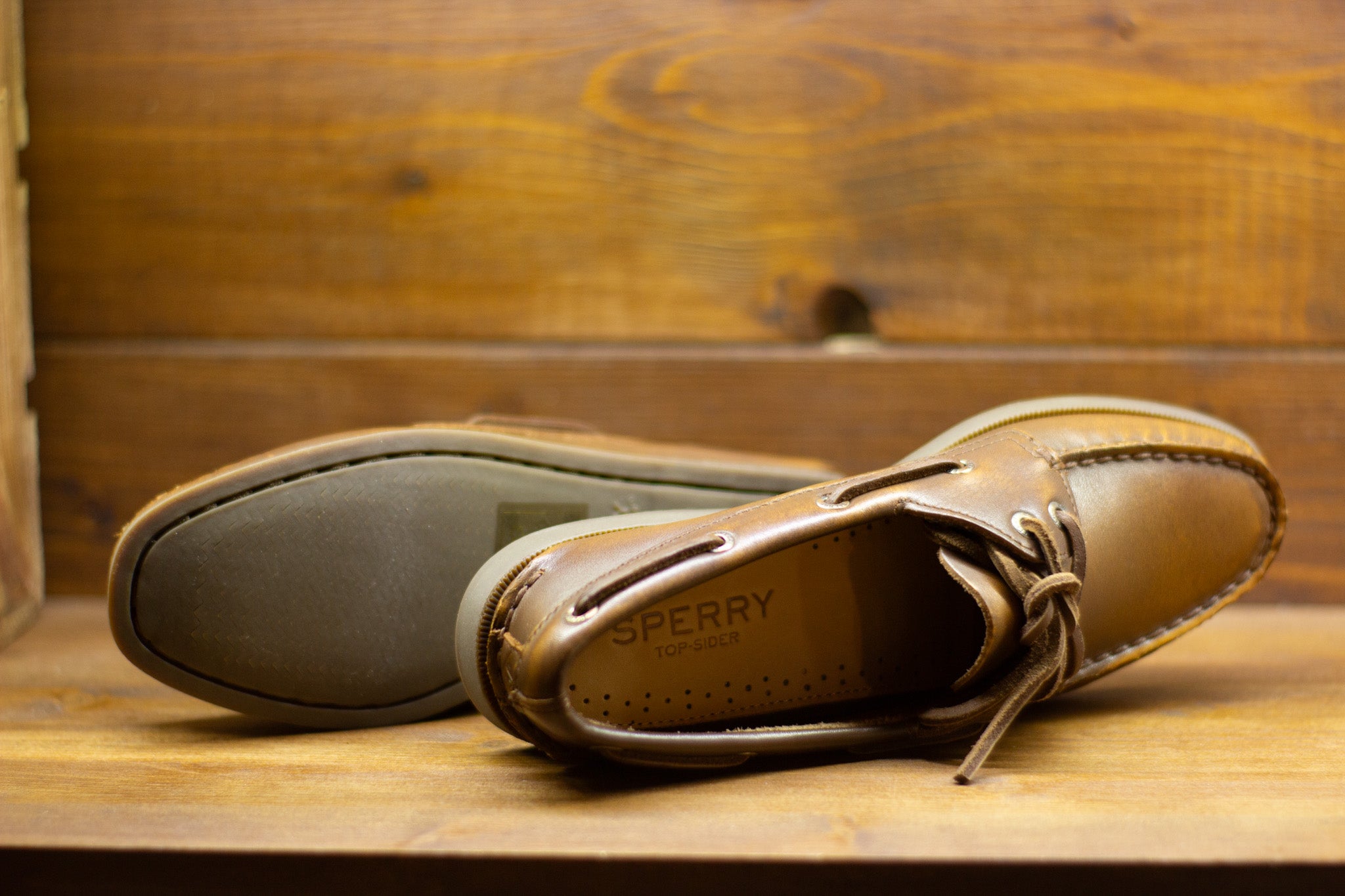 Sperry Boat Shoes AO 2 EYE - Brown Leather Distress