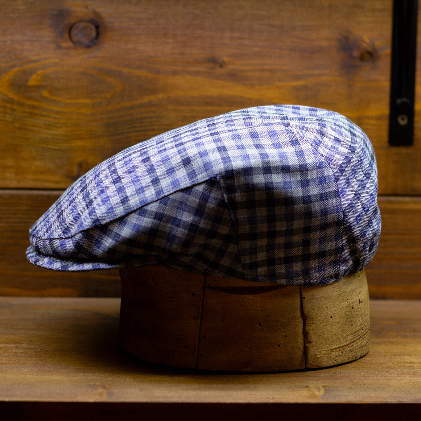 County Cap - VBC Microcheck Navy