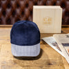 Baseball Cap - Blue Corduroy & Visiera Gessata