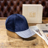 Baseball Cap - Blue Corduroy & Visiera Gessata