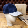 Baseball Cap - Blue Corduroy & Pinstripe Visor