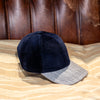 Baseball Cap - Blue Corduroy & Visiera Gessata