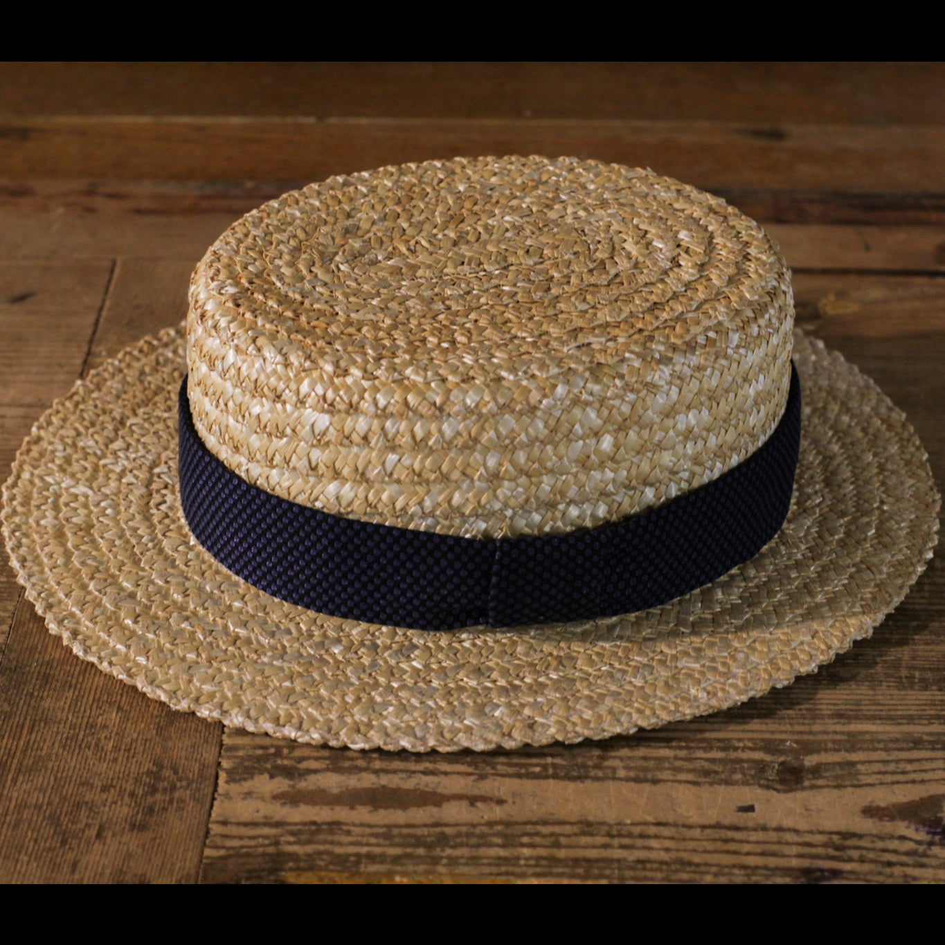 BOATER HAT - Mini Blue Circles