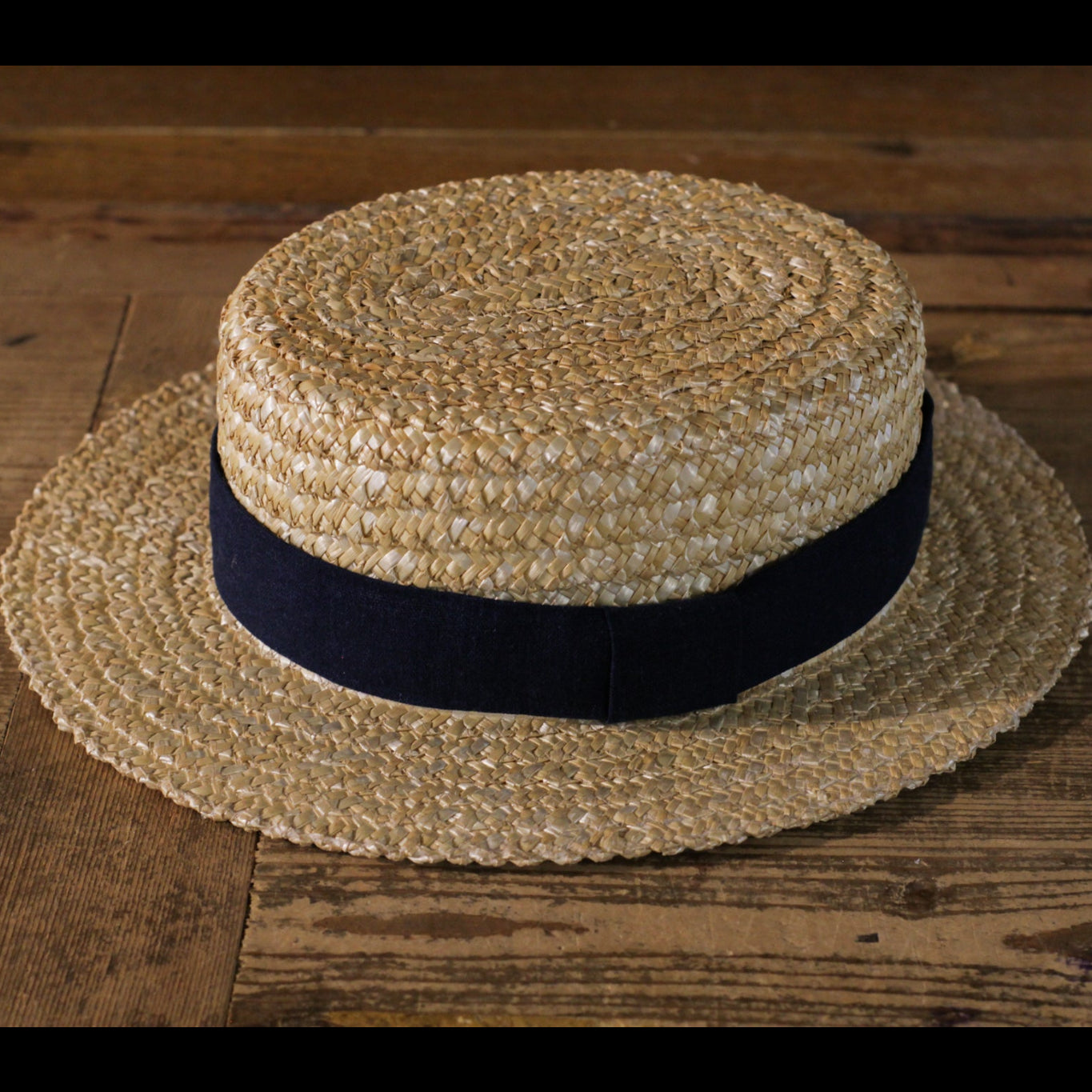 BOATER HAT - Dark Denim Linen