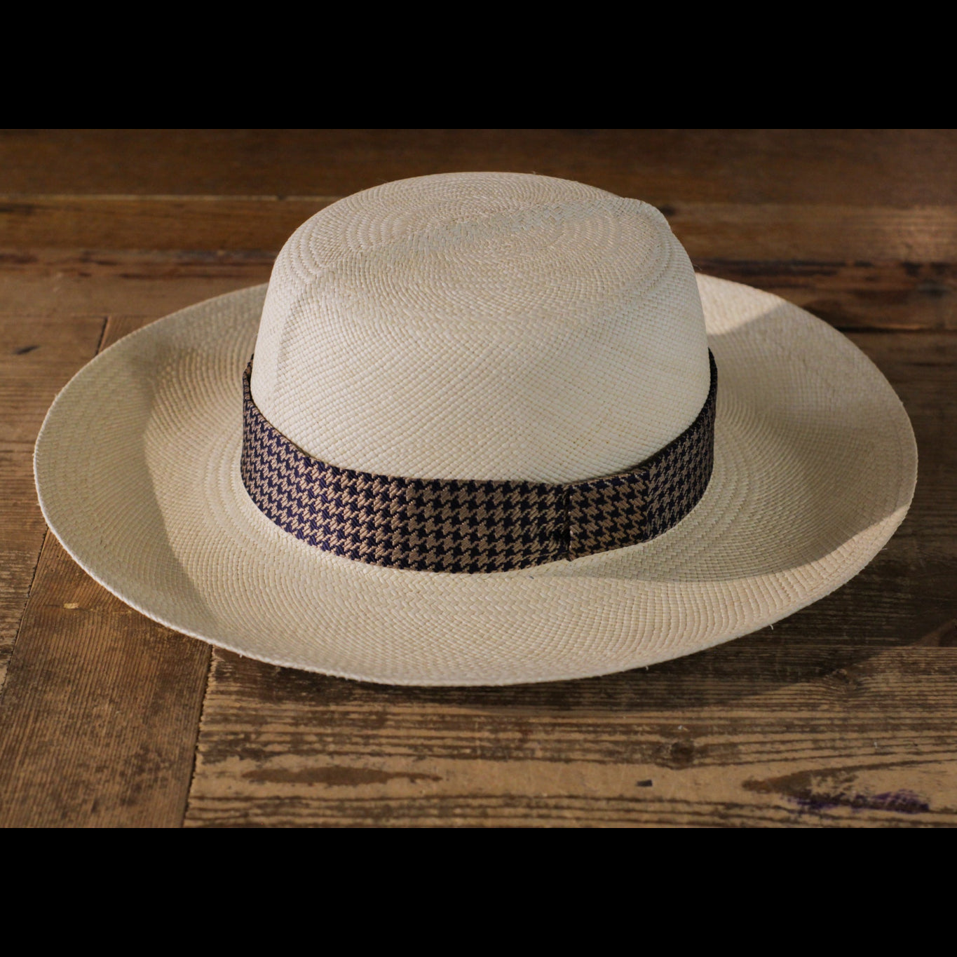 GENUINE SAFARI PANAMA - Brown&Gold Pied de Poule