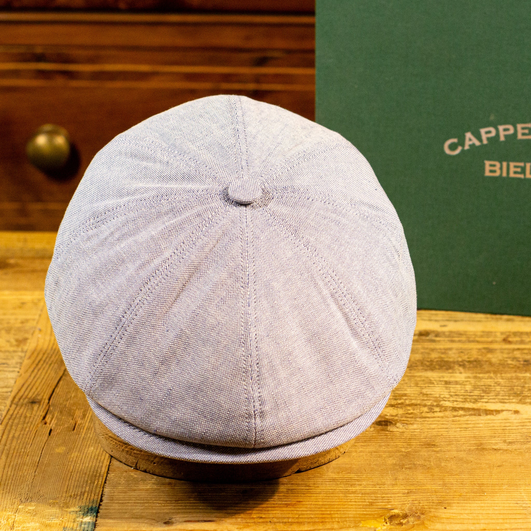Polly Boy Cap - Light Blue Linen