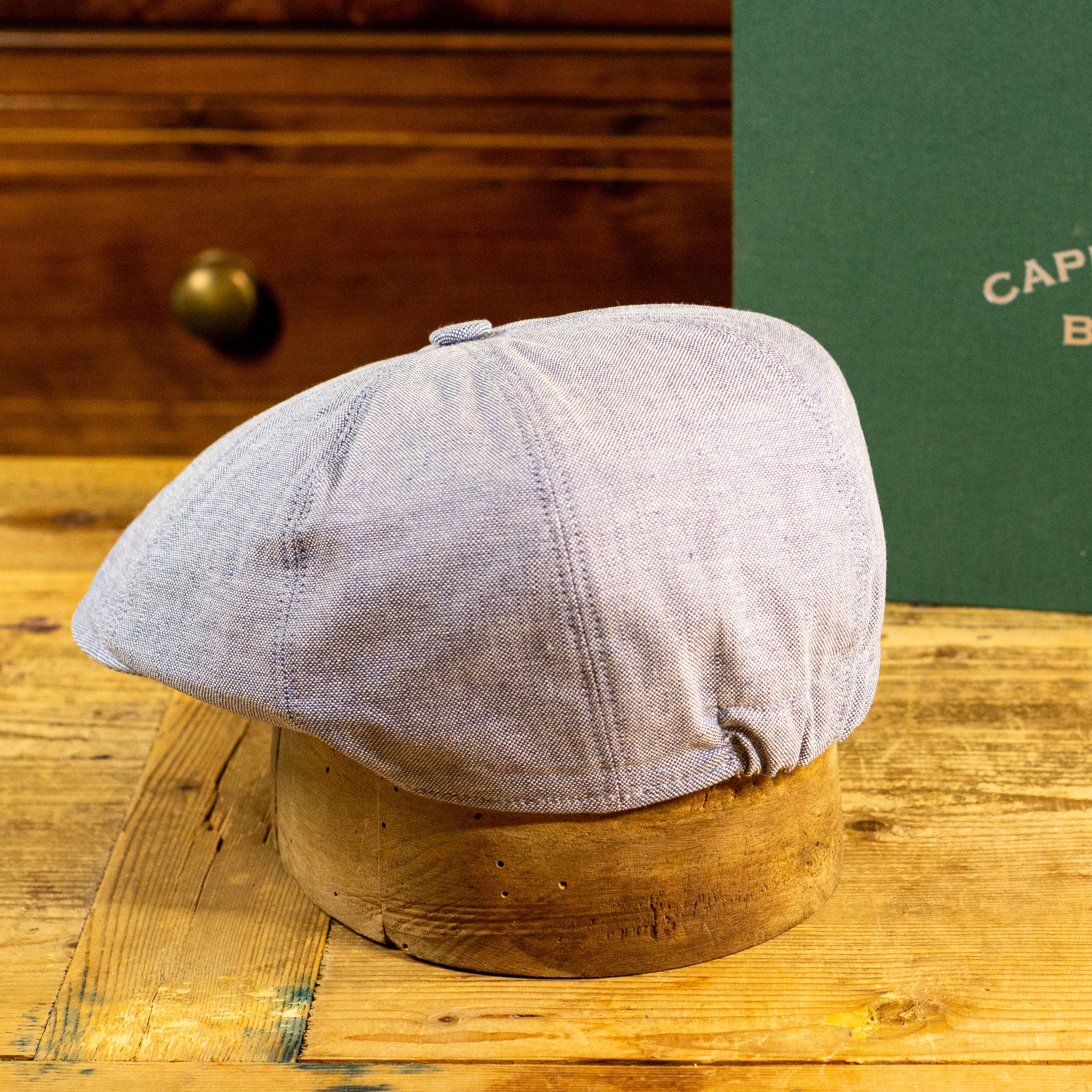 Polly Boy Cap - Light Blue Linen