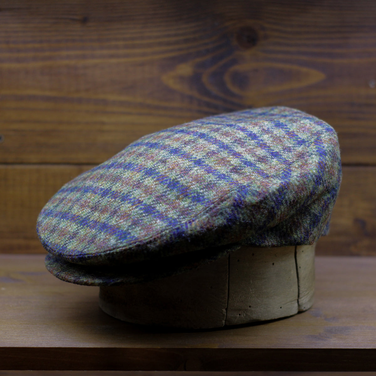 County Cap PR - Check Green & blue