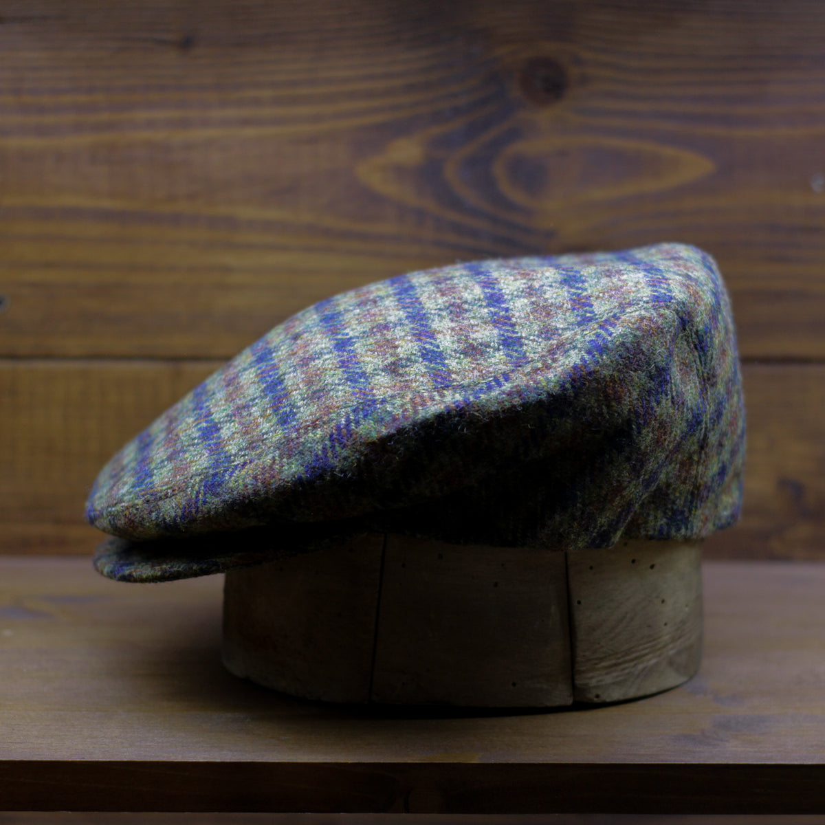 County Cap PR - Check Green & blue