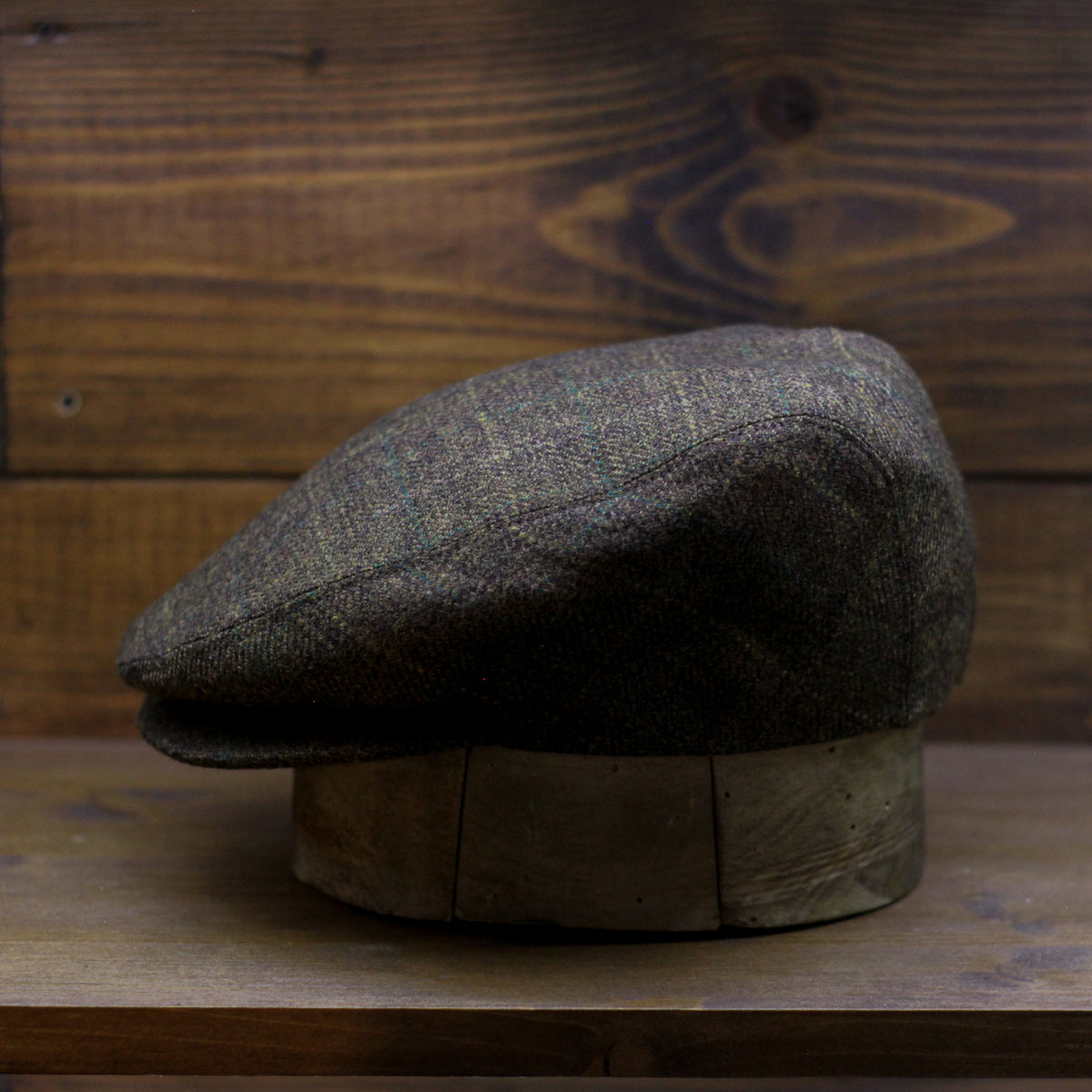 County Cap PR - Overcheck green & chestnut