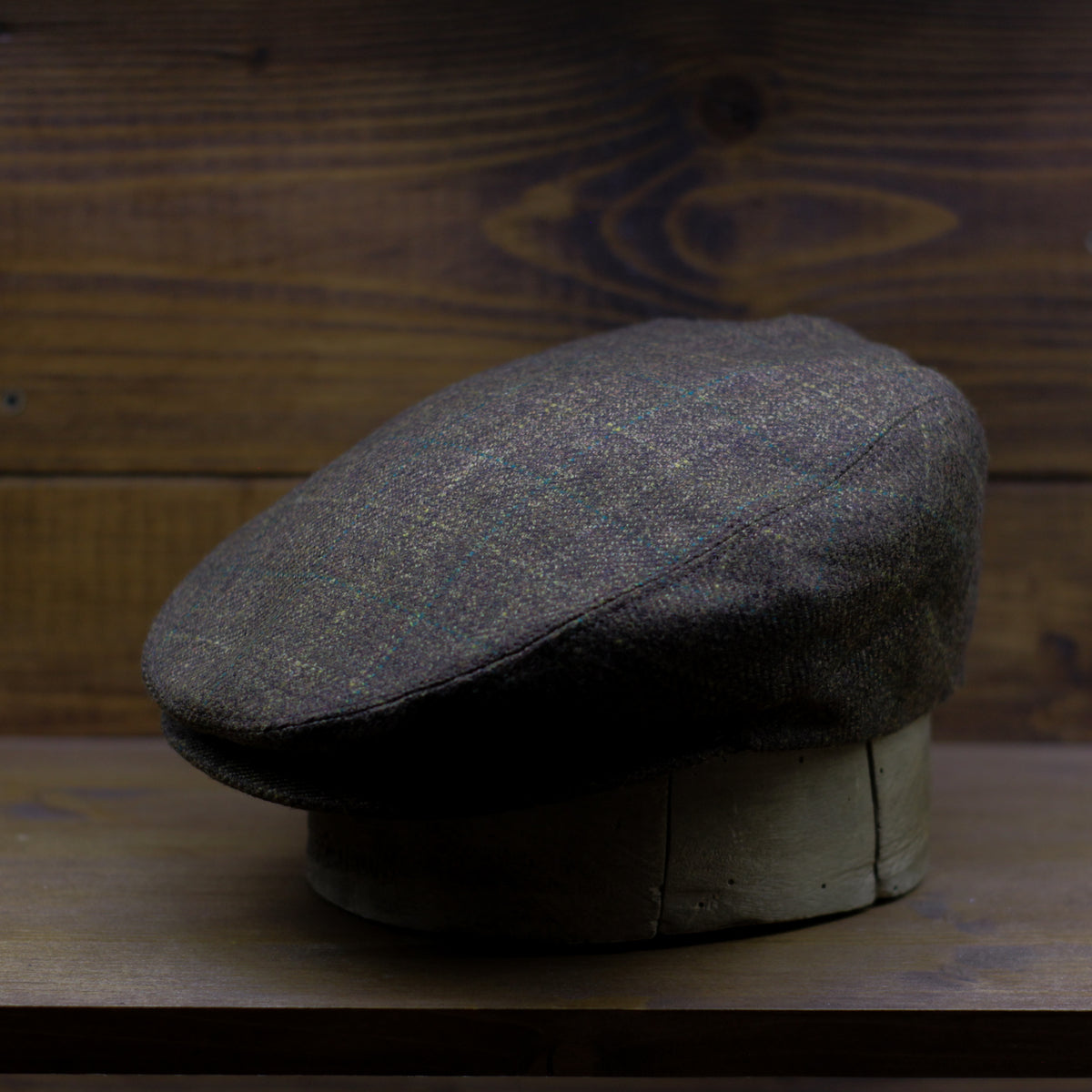 County Cap PR - Overcheck green & chestnut
