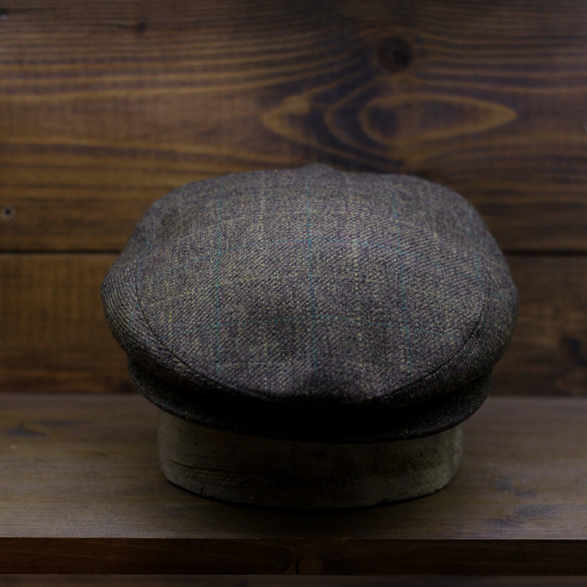 County Cap PR - Overcheck green & chestnut
