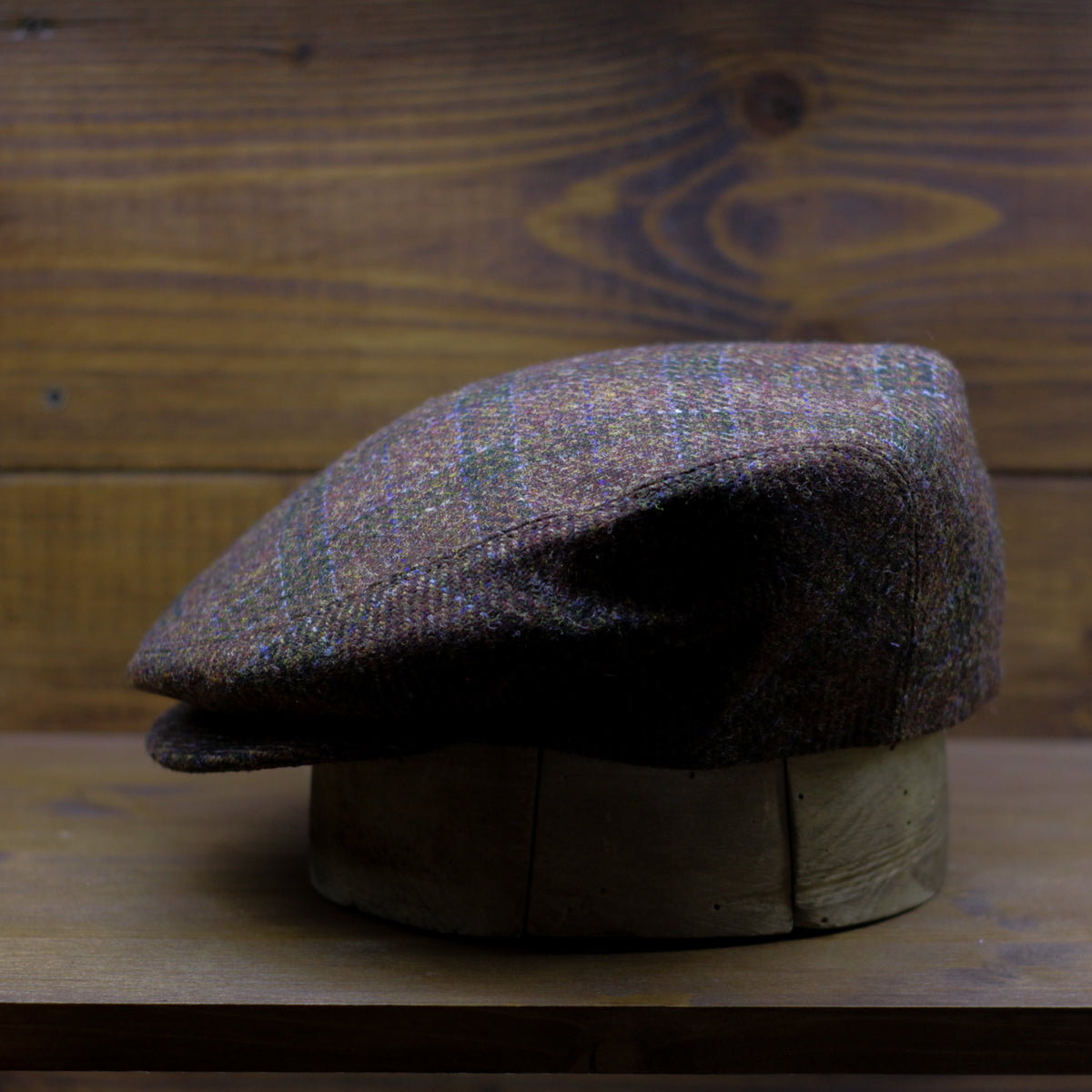 County Cap PR - Plaid rust and green
