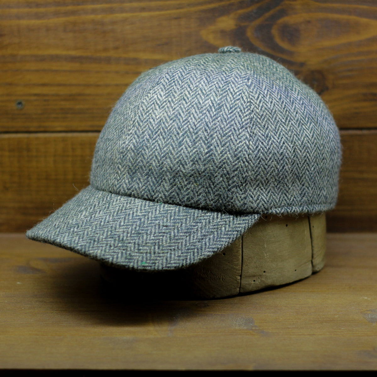 Baseball Cap - BlueGreen Herringbone