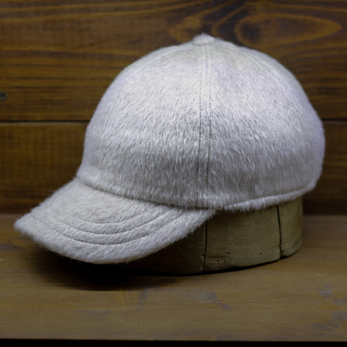 Baseball Cap - Beige Baby Lama Cashmere