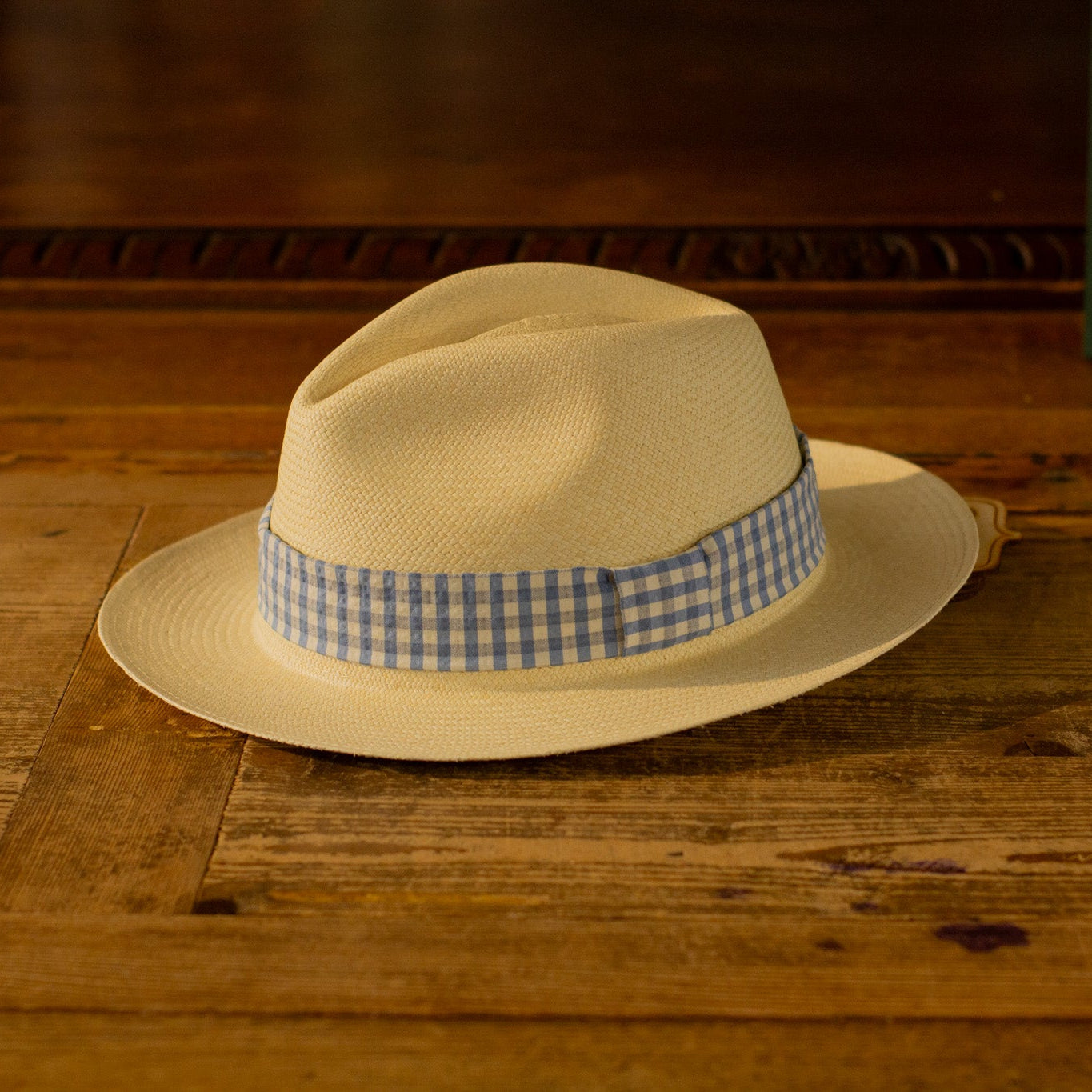 GENUINE PANAMA - Microcheck Seersucker