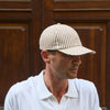 Baseball Cap - Seersucker Beige&White