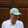 Baseball Cap - Seersucker Green&White VBC